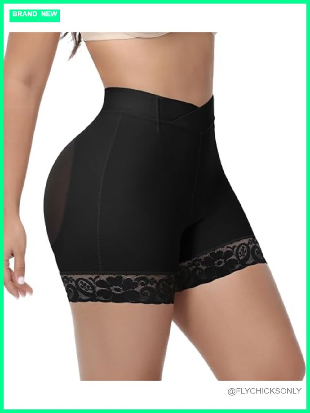 Tummy Control Shapewear Short V Crossover High Waisted Body Shaper Butt Lifting